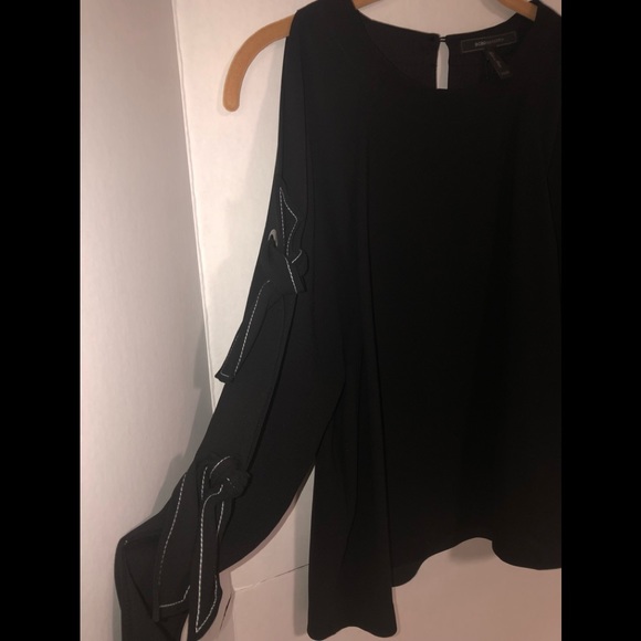 NWT‼️ BCBGMaxAzria “HAYDIN” Top Black -XXS - Picture 6 of 8